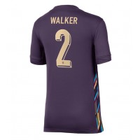Camisa de Futebol Inglaterra Kyle Walker #2 Equipamento Secundário Mulheres Europeu 2024 Manga Curta